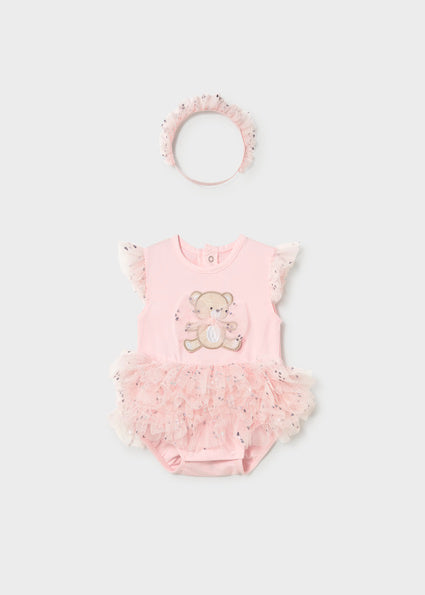 Mayoral Baby Girl Pink Cotton & Tulle Outfit Set