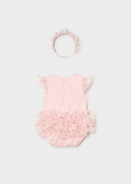 Mayoral Baby Girl Pink Cotton & Tulle Outfit Set