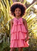 Mayoral Girls Pink Tiered Dress