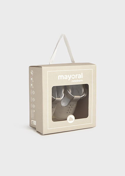 Mayoral Baby Beige T Bar Pram Shoes