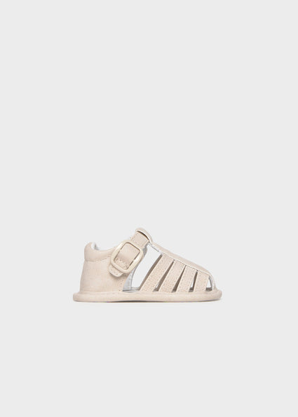 Mayoral Baby Beige Faux Leather Pre Walker Sandals