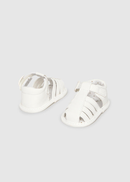 Mayoral Baby White Faux Leather Pre Walker Sandals