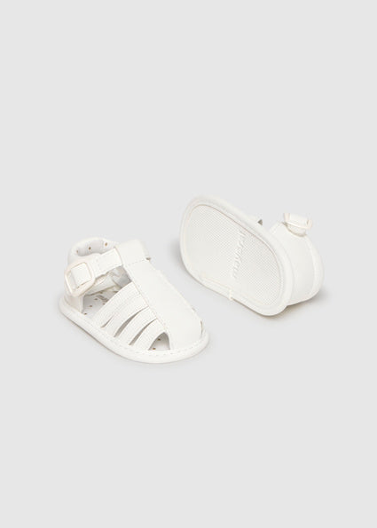 Mayoral Baby White Faux Leather Pre Walker Sandals