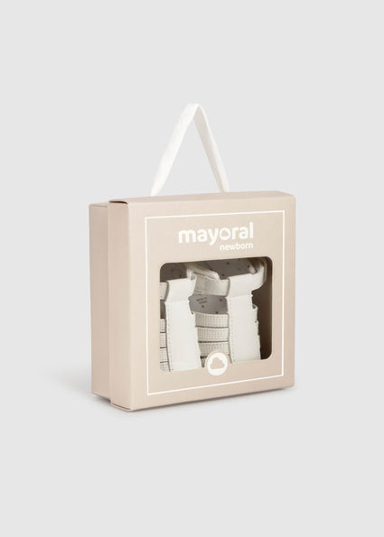 Mayoral Baby White Faux Leather Pre Walker Sandals