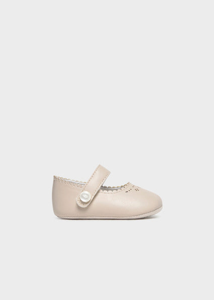 Mayoral Baby Girl Beige Mary Jane Pram Shoes