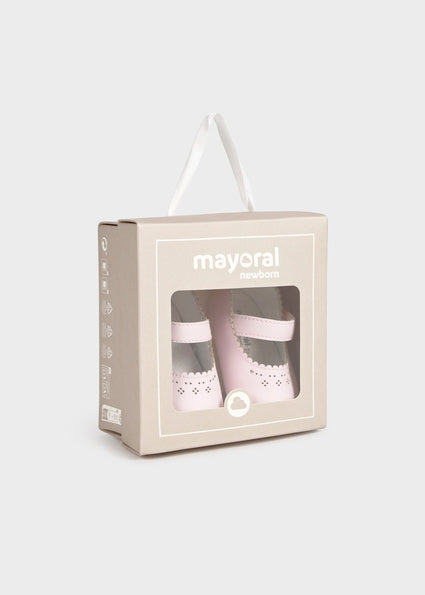 Mayoral Baby Girl Pink Mary Jane Pram Shoes