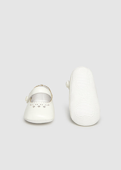 Mayoral Baby Girl White Mary Jane Pram Shoes