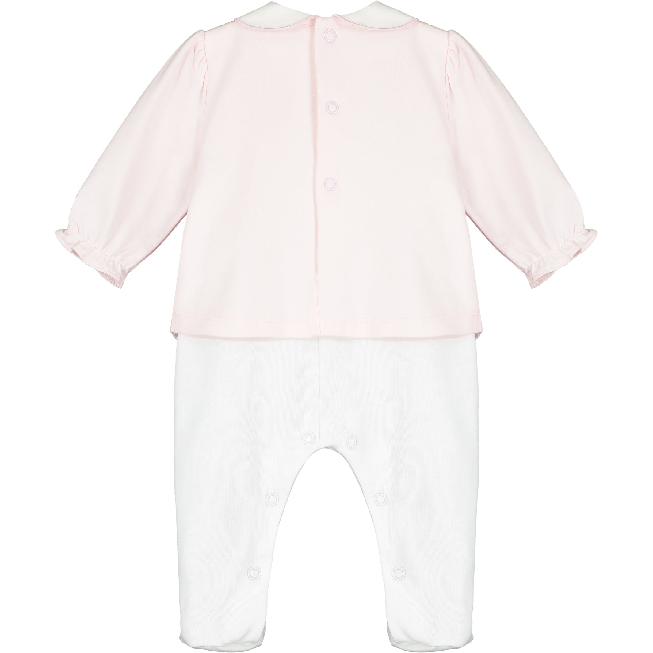 Emile et Rose Betty Baby Girl Pink & Ivory Babygrow & Headband