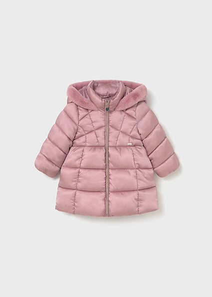 Mayoral Girls Pink Hooded Coat