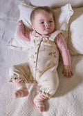 Mayoral Baby Girl Pink & Ivory Cotton Dungaree Set