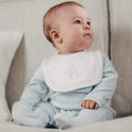Emile et Rose Leonard Baby Boy Blue Cotton Babygrow with Detachable Bib