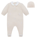 Emile et Rose Lionel Beige Unisex Baby Cotton Babygrow & Hat Set