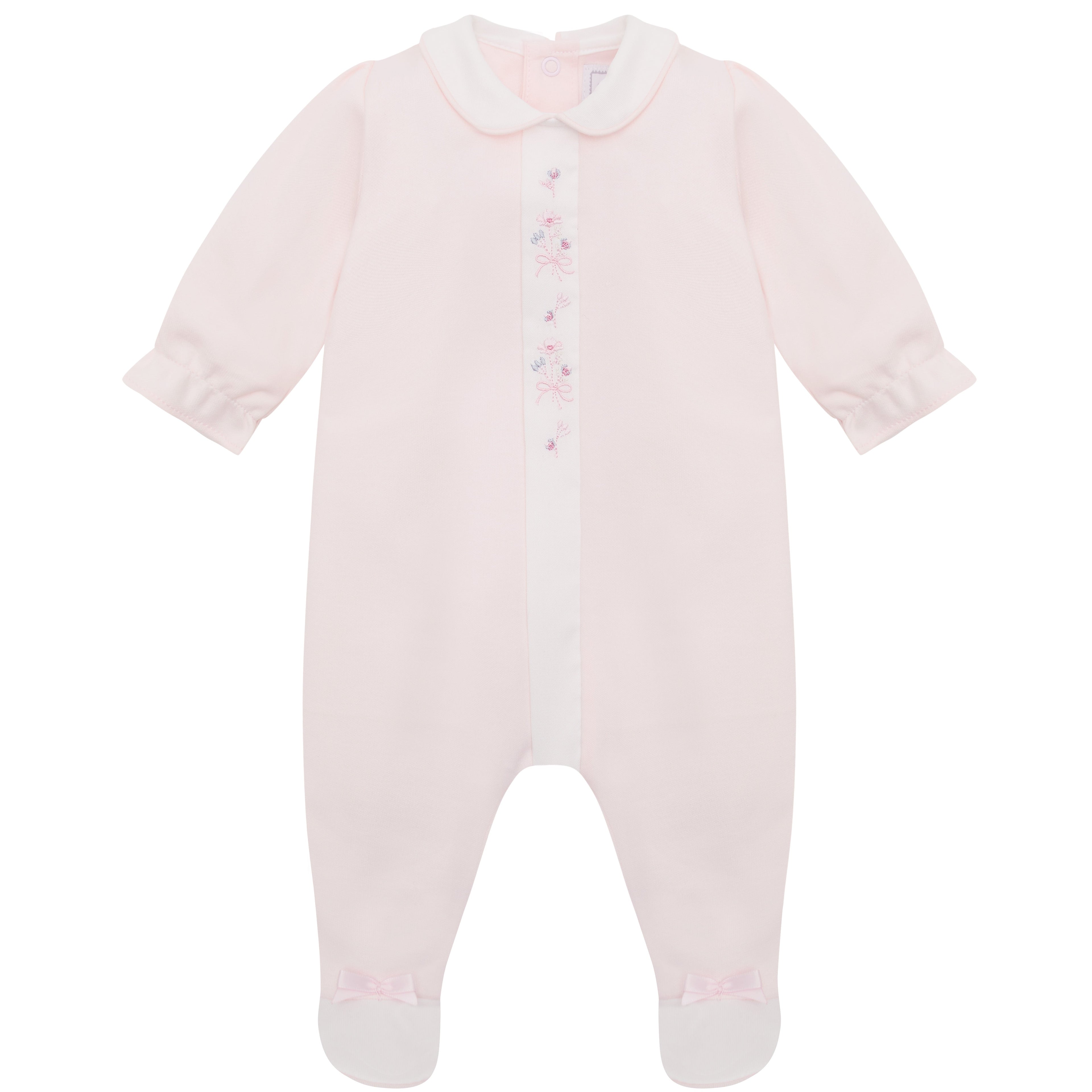 Emile et Rose Loretta Baby Girl Pink Cotton Babygrow & Hat Set