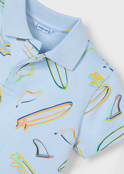 Mayoral Boys Blue Polo Shirt & Shorts Set