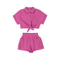 Mayoral Girls Pink Cotton Shorts Set