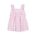Mayoral Girls Pink Gingham Cotton Dress