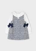 Mayoral Girls Navy Tweed Dress