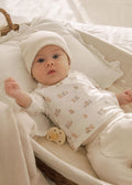 Mayoral Baby Beige Cotton Bear & Bunny Unisex Outfit Set