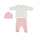 Mayoral Baby Pink Cotton Bear & Bunny 3 Piece Outfit Set