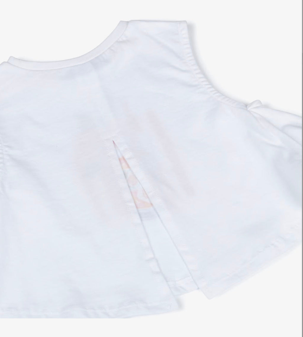 Mayoral Girls Red & White Cotton Shorts Set