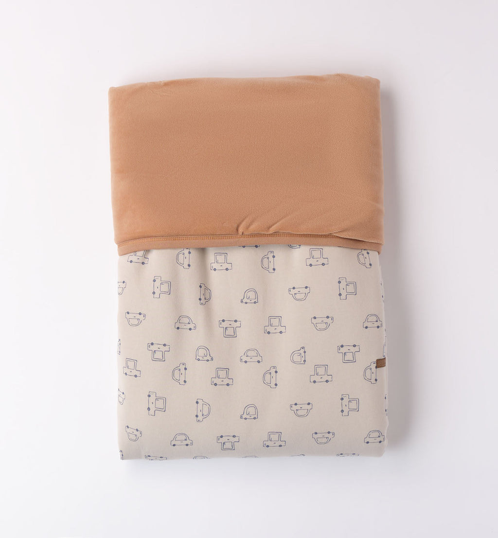 Minibanda Baby Boy Beige & Ivory Car Print 2 Piece Outfit