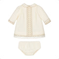Miranda Baby Girl Beige & Ivory Dress Set