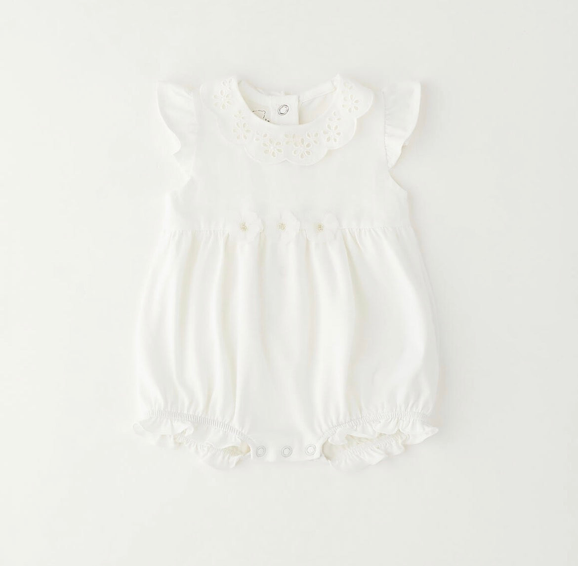 Minibanda Baby Girl Ivory Romper