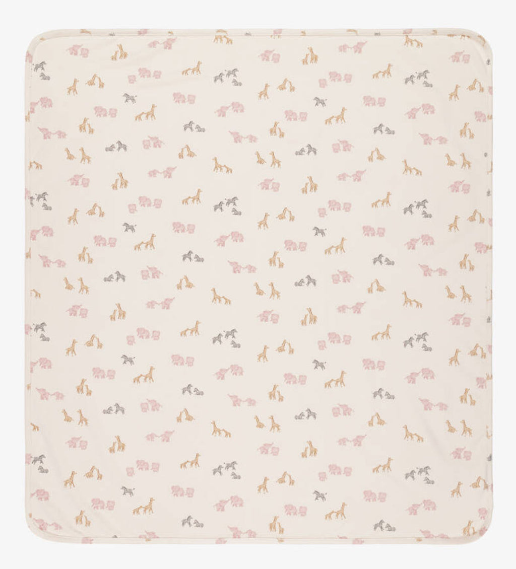 Mayoral Baby Pink Safari Print Jersey Blanket