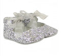 Pretty Originals Baby Girl Silver Glitter Shoes