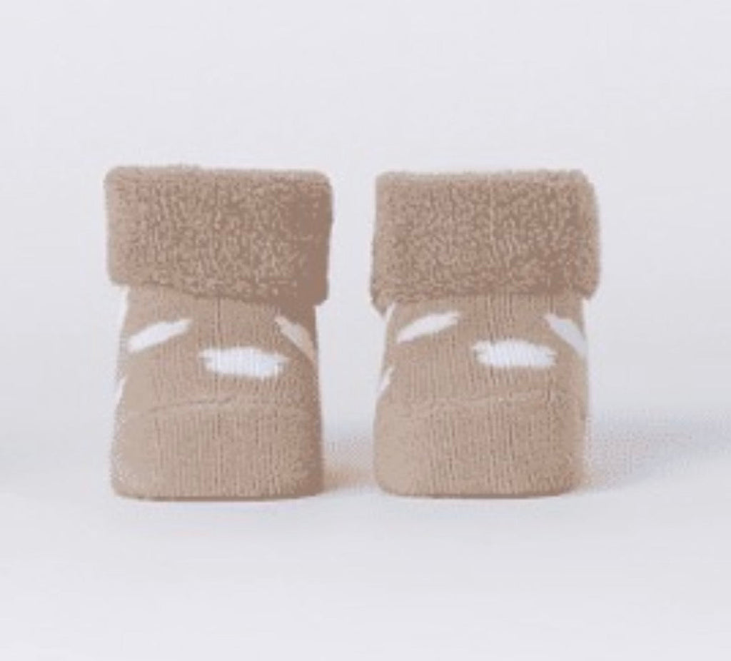 Minibanda Baby Ivory & Beige 3 Pack of 0-3m Socks