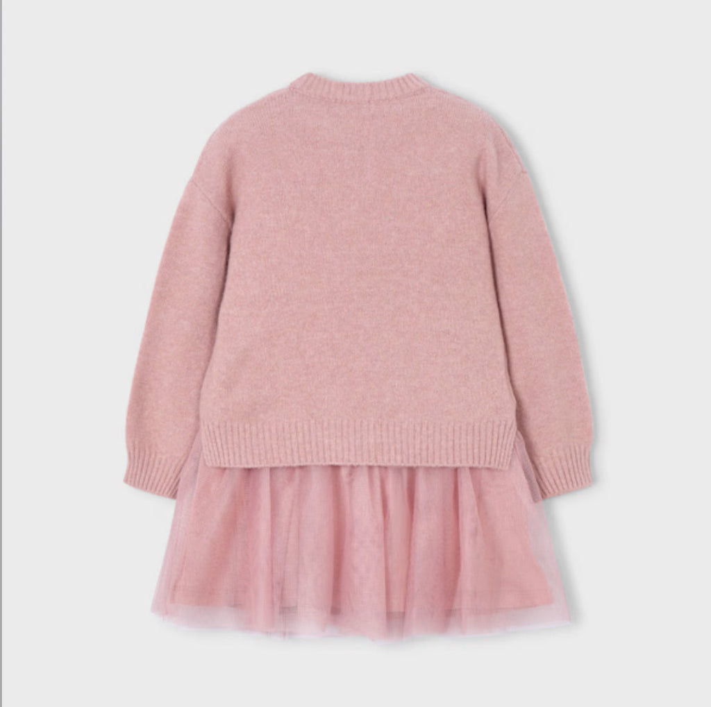 Mayoral Girls Pink Sparkly Dress Set