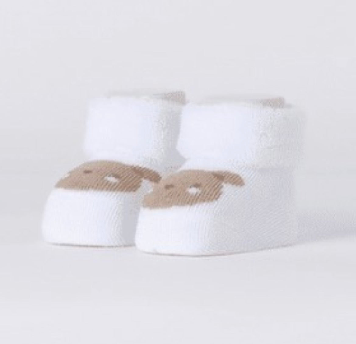 Minibanda Baby Ivory & Beige 3 Pack of 0-3m Socks