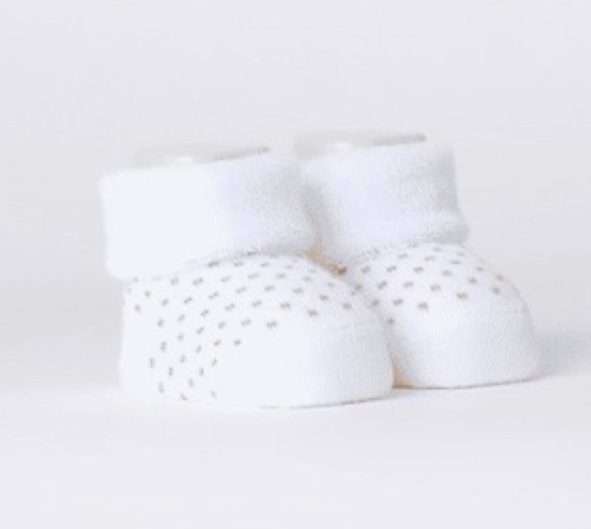 Minibanda Baby Ivory & Beige 3 Pack of 0-3m Socks