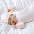 Emile et Rose Kallie Baby Girl Pink Cotton Babygrow & Hat Set